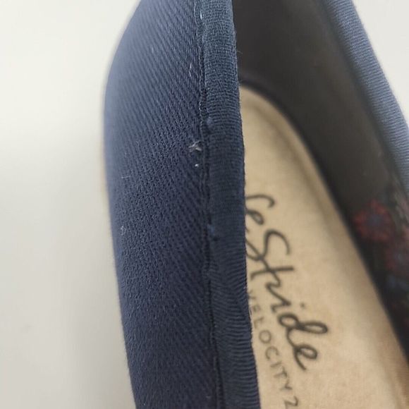 Life Stride Karma Espadrille Wedges Canvas Shoes Slip On Blue Size 10.5/11 - Picture 12 of 14